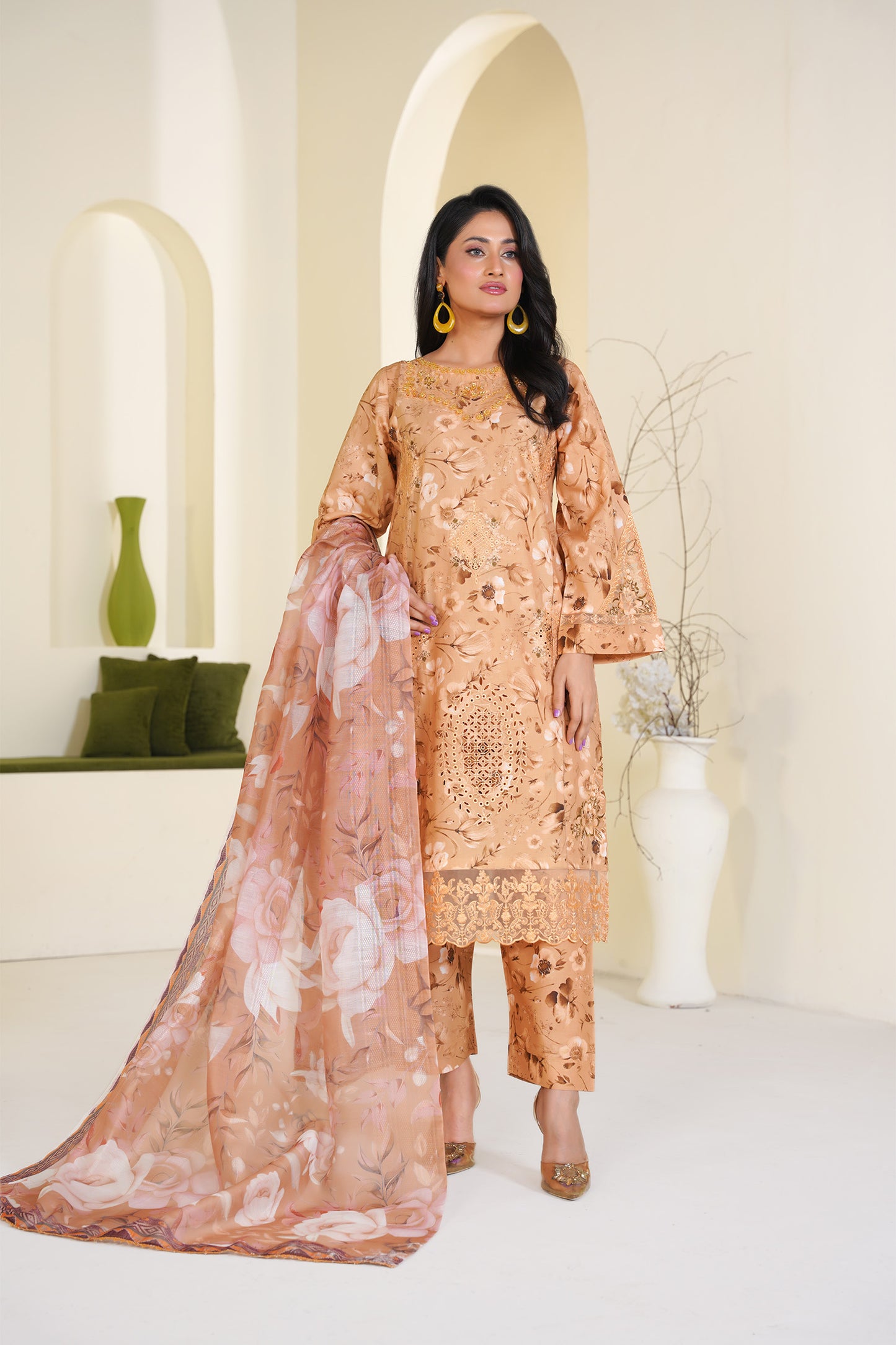 Afsheen – 3‑Piece Golden Bloom