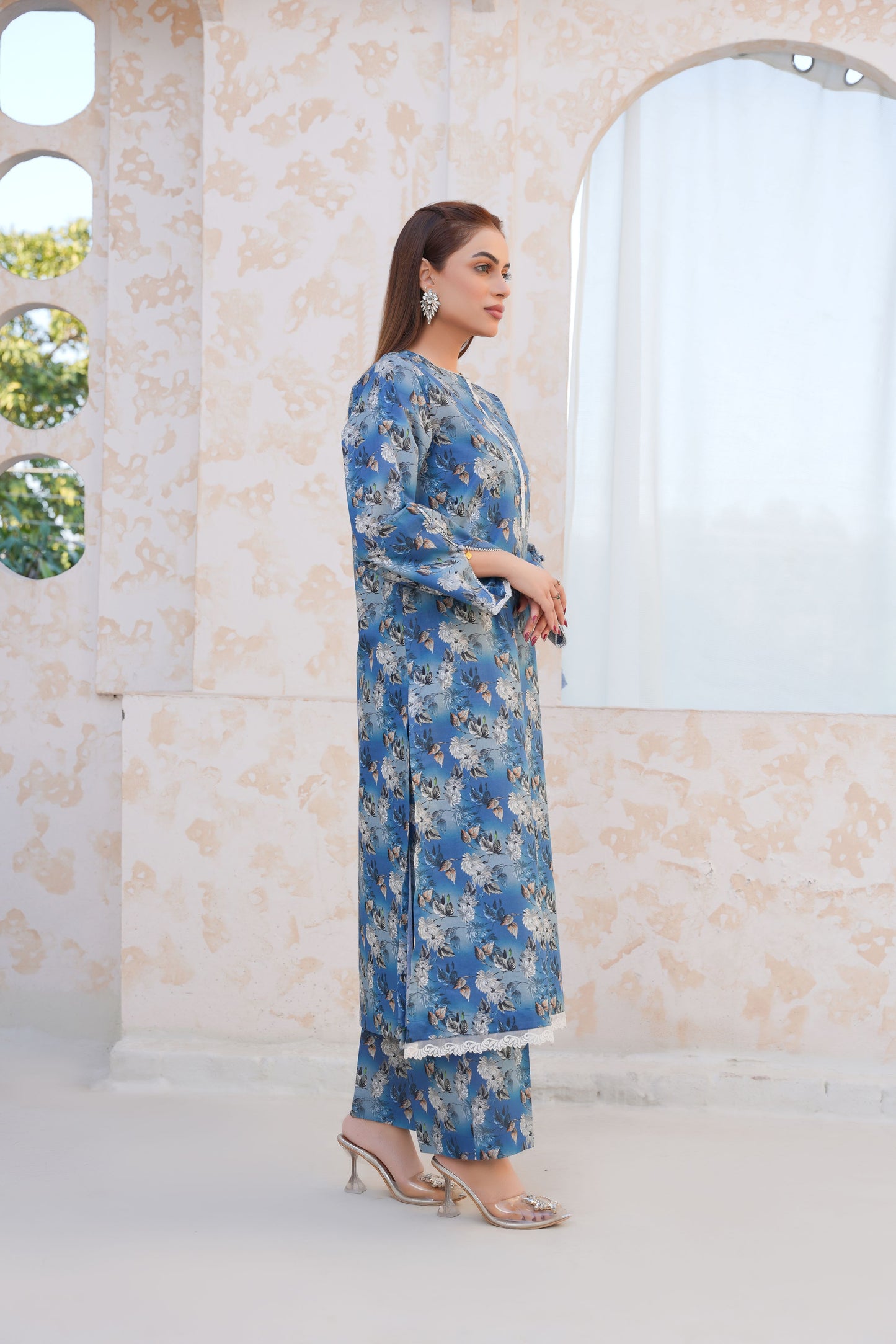 Blue Bloom – Printed Lawn 2 Piece