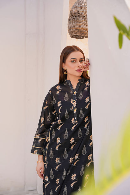 Midnight Charm – Printed Lawn 2 Piece