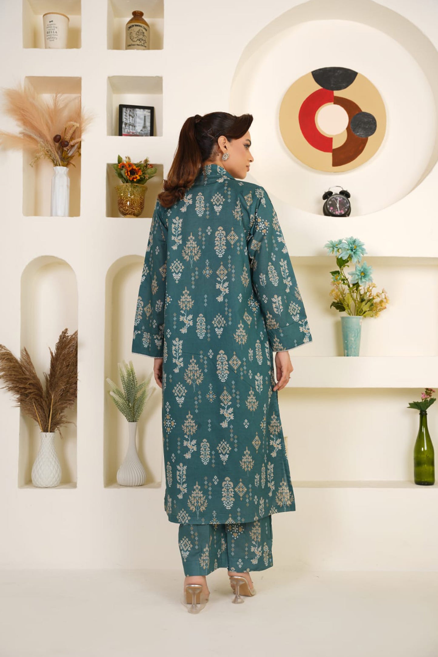 Lagoon Charm – Printed Lawn 2 Piece