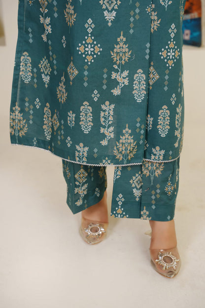 Lagoon Charm – Printed Lawn 2 Piece