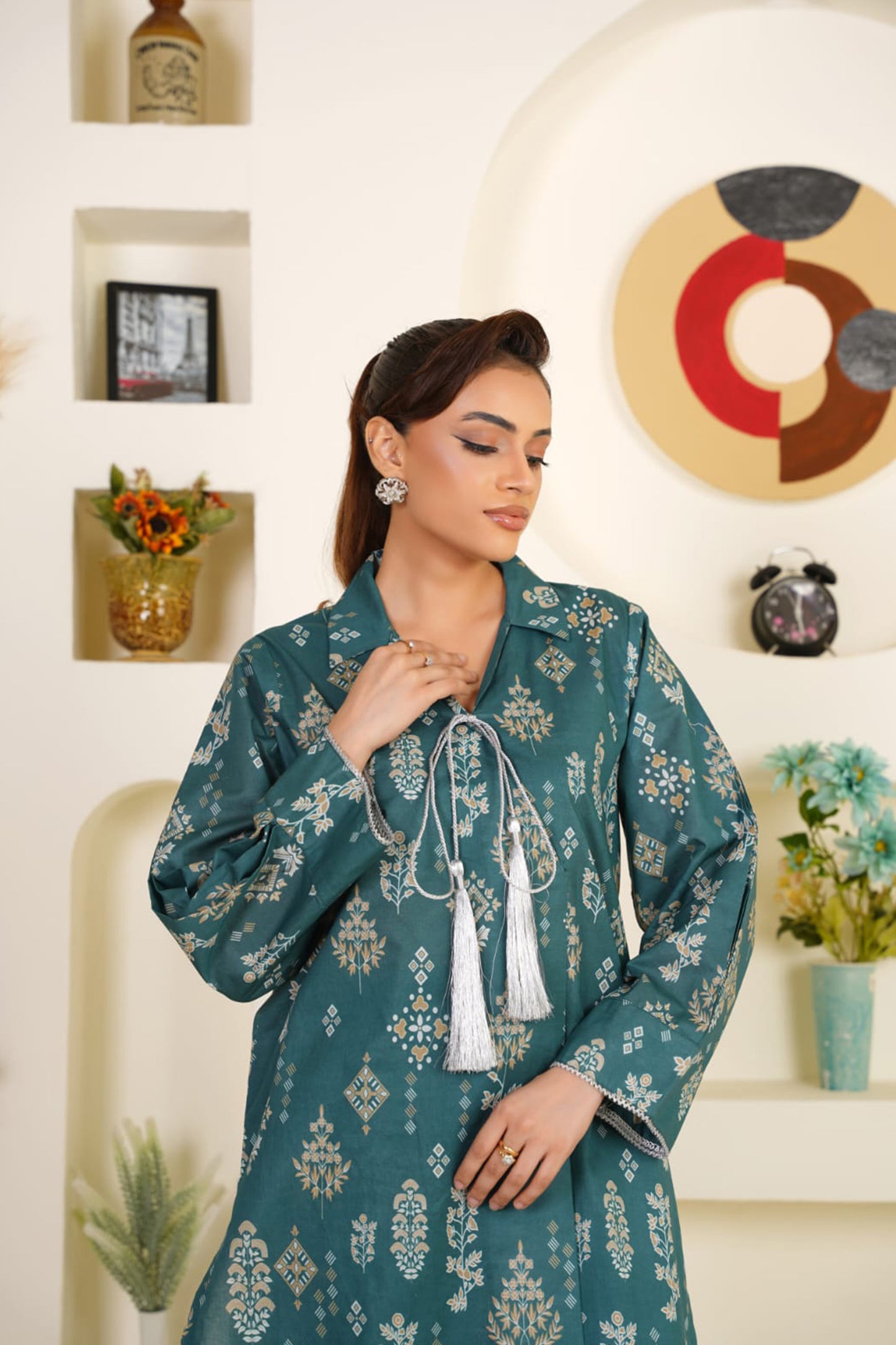 Lagoon Charm – Printed Lawn 2 Piece