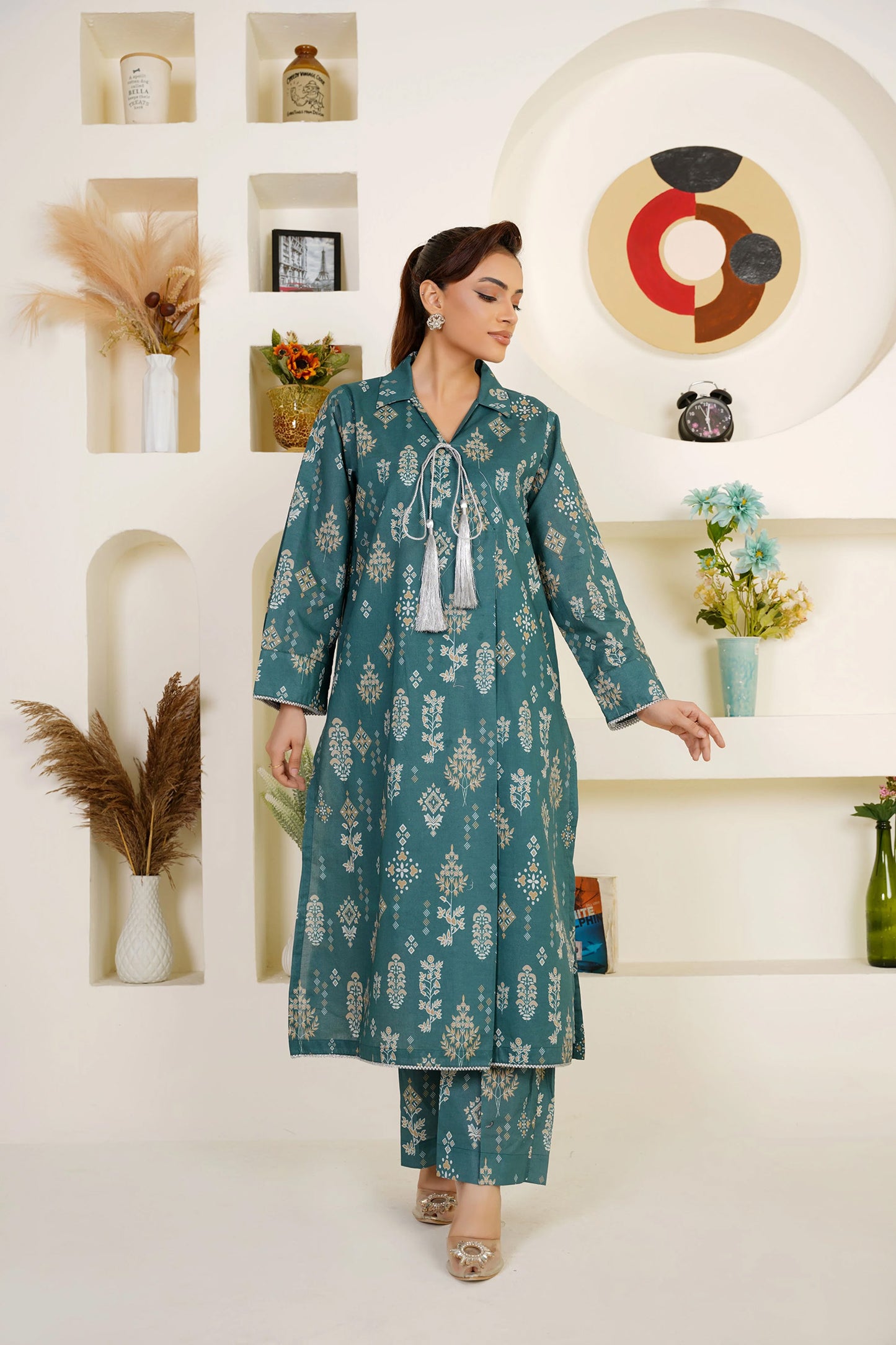 Lagoon Charm – Printed Lawn 2 Piece