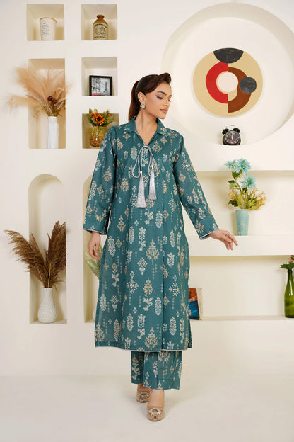 Lagoon Charm – Printed Lawn 2 Piece