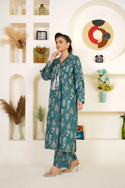Lagoon Charm – Printed Lawn 2 Piece