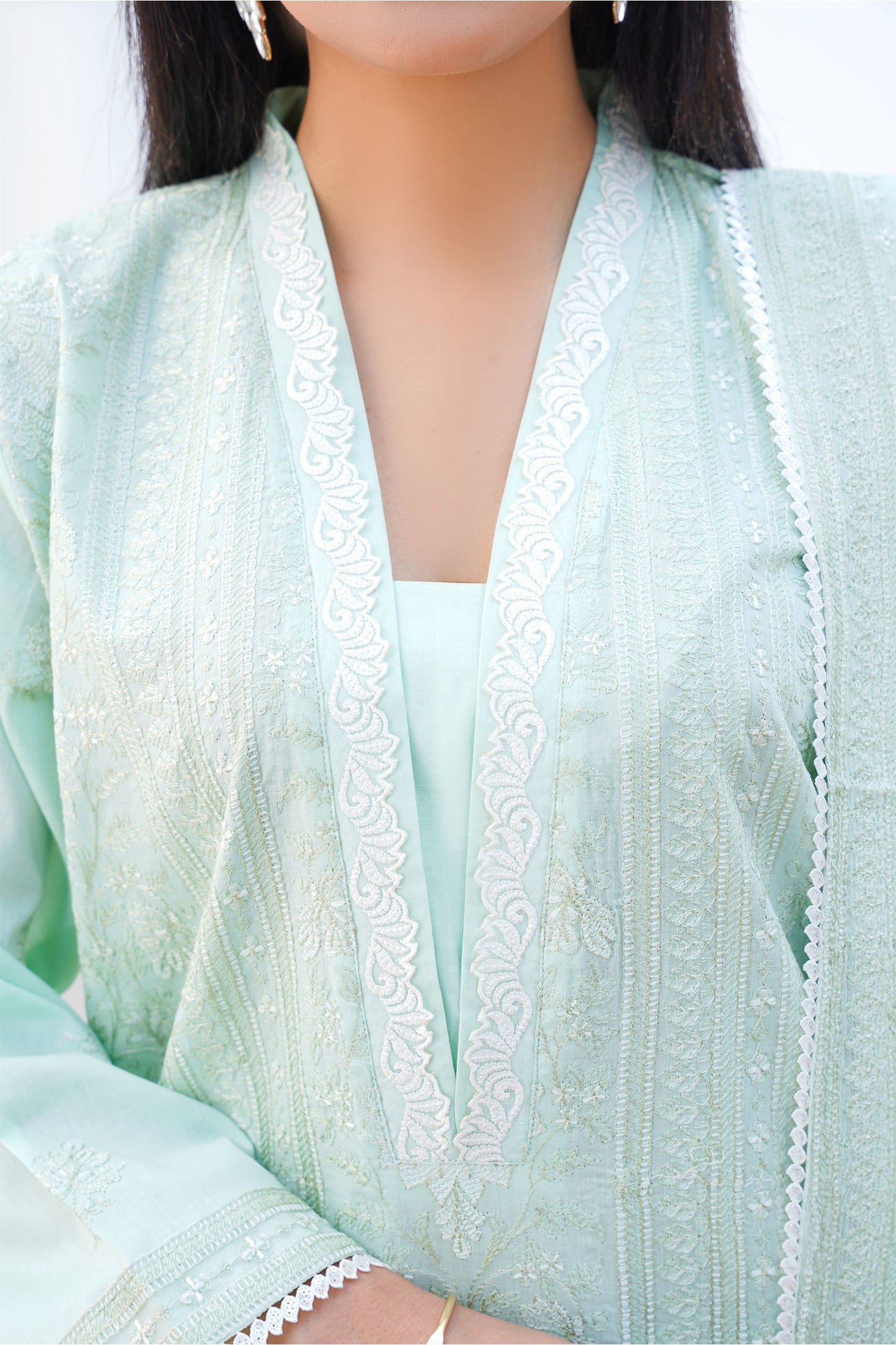 Mint Whisper – Embroidered Lawn 3 Piece