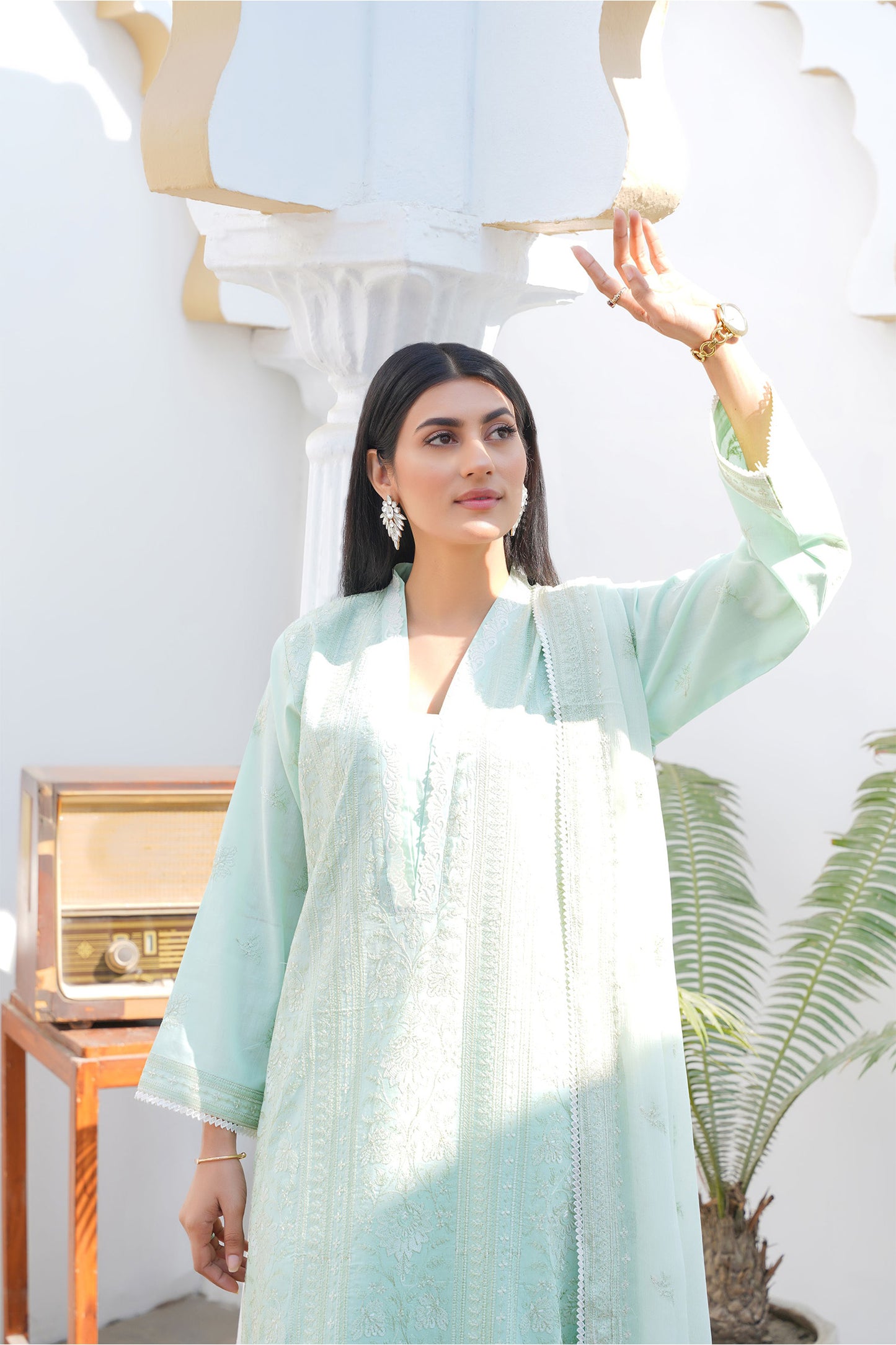 Mint Whisper – Embroidered Lawn 3 Piece