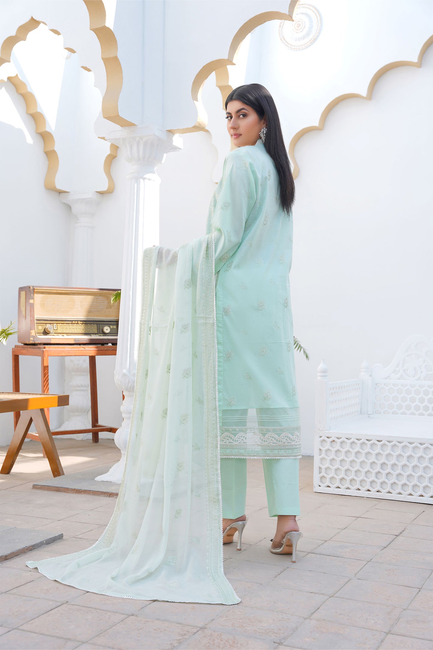 Mint Whisper – Embroidered Lawn 3 Piece