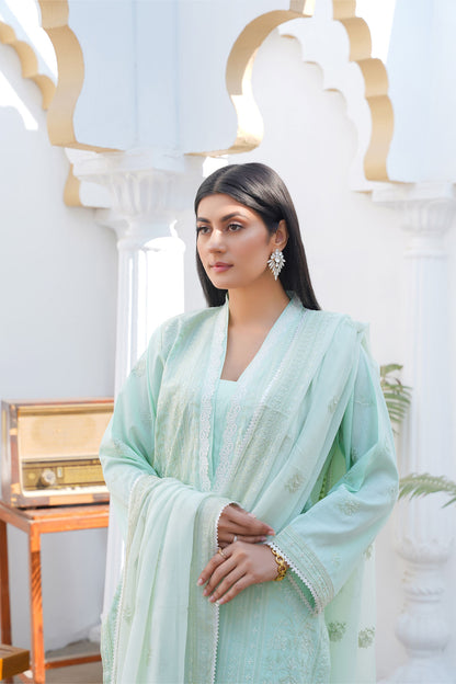 Mint Whisper – Embroidered Lawn 3 Piece