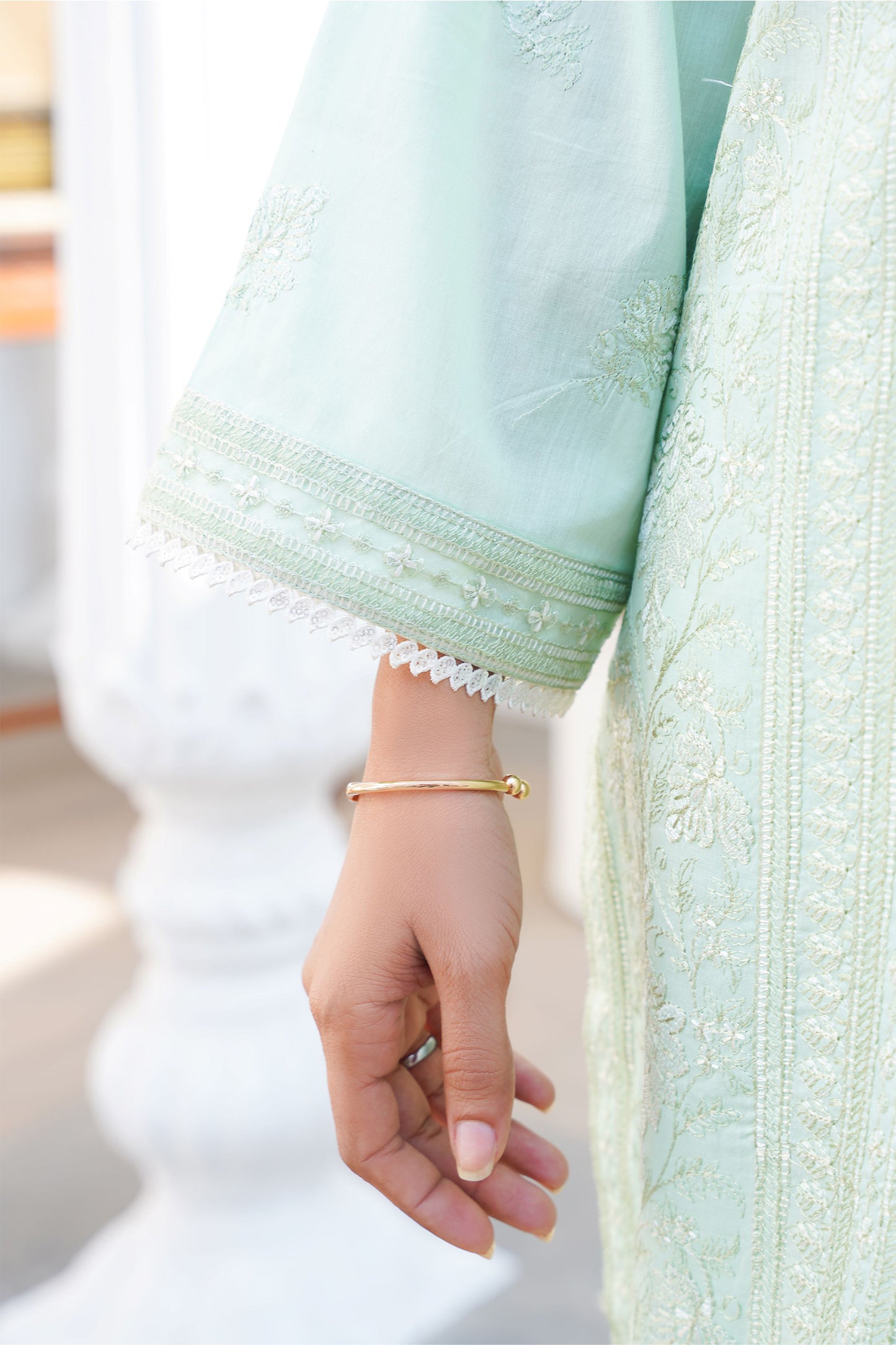 Mint Whisper – Embroidered Lawn 3 Piece