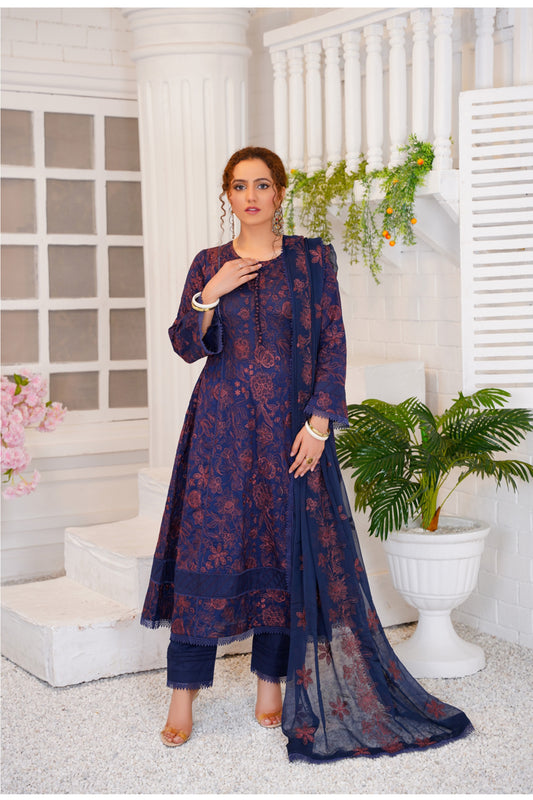 Azure – Embroidered Lawn 3 Piece