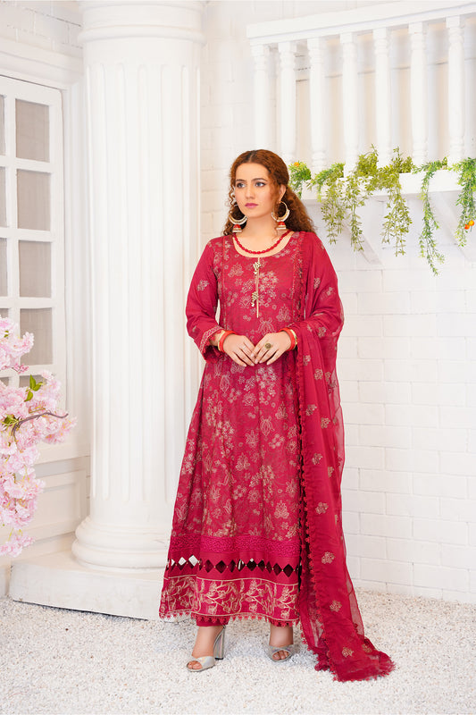 Ruby – Embroidered Lawn 3 Piece
