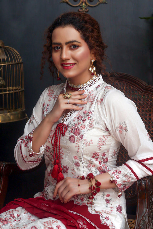Crimson – Embroidered Lawn 3 Piece