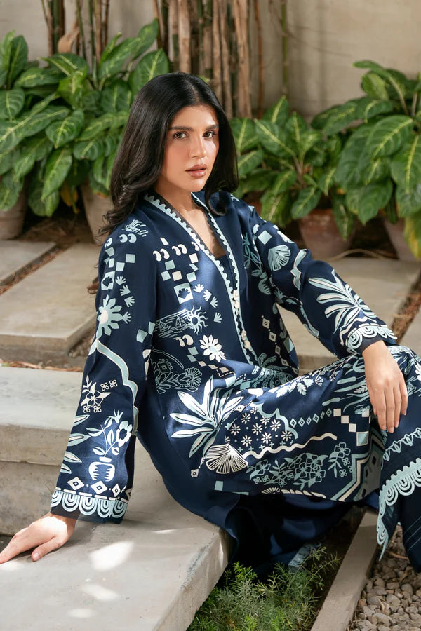 Lumina Deep Blue – Premium Khaddar Set